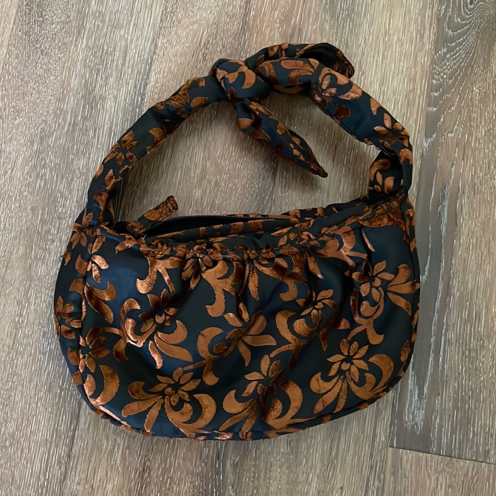 Anthropologie hobo purse with print